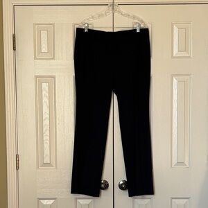 Ann Taylor Modern Fit Straight Leg Black Pinstripe Trousers